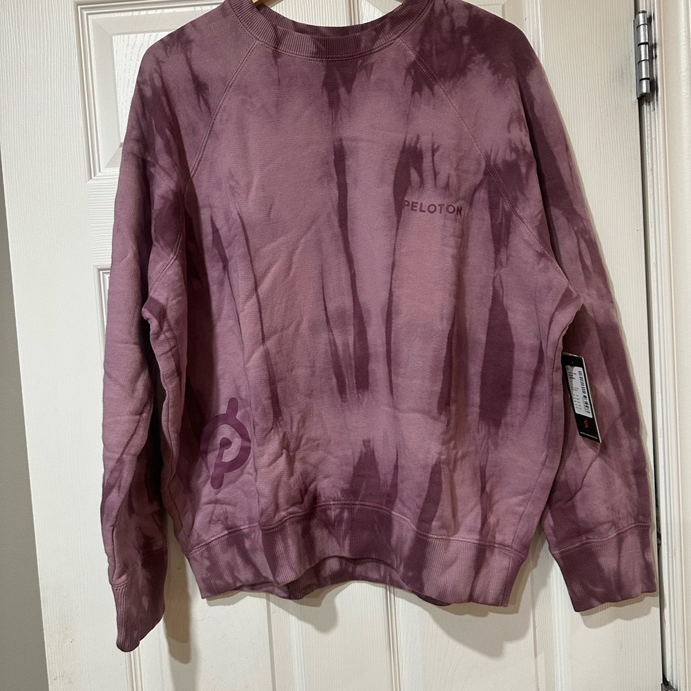 Peloton Spiritual Gangster Mauve tie-dyed Sweatshirt - women's XL NWOT